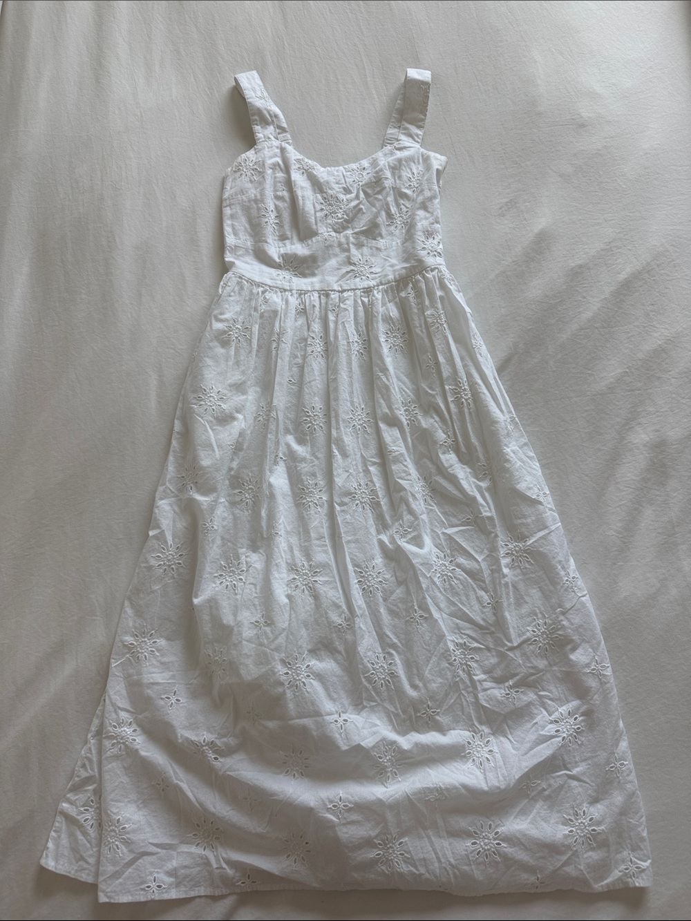 White Eyelet Maxi Sundress